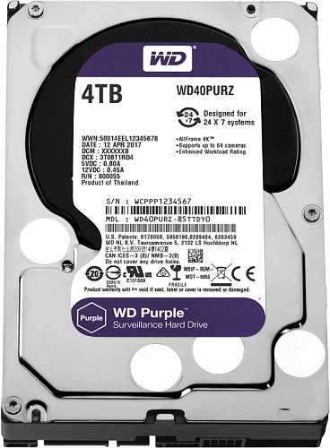 HDD-SATA ||| 4000 Gb жесткий диск 3.5" Western Digital WD40PURZ