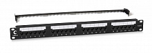 Патч-панель UTP, 19", 16 портов RJ45, cat.5е, 1U, Dual Type, "L"