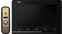 Комплект цв. видеодомофона CTV-DP2700IP BG (чёрный монитор/панель бронза)