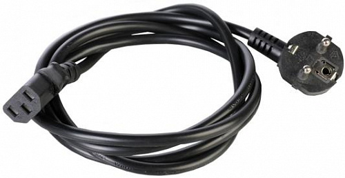 Шнур (кабель) питания с заземлением IEC 60320 C13/EU-Schuko, 10А/250В 1,8м