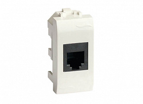 Розетка компьютерная 1 модуль RJ-45 CAT 5e белая, серия VIVA (45037)
