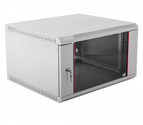 Шкаф телекоммуникационный настенный разборный 6U (600х650) дверь стекло