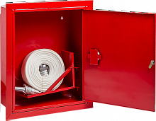 Шкаф пожарный ШПК (10) ВОК 540х650х230 встроенный открытый красный ЕВРО-ручка