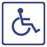 Табличка с пиктограммой « Инвалид» 145*145