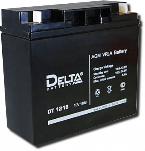 Аккумулятор  18А/ч, 12В (Delta) DT1218