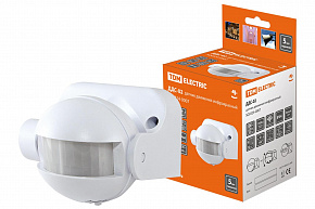 Датчик движения SQ0324-0007 ДДС-02 1100Вт, 5-480с, 12м, 5+Лк, 180гр, IP44, TDM