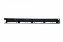 Коммутационная панель категории 5е, UTP,19,1U 24xRJ45, 568A/B,черная Eurolan 27B-U5-24BL