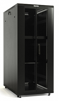 Шкаф напольный 19-дюймовый (19"), 42U, 2055x600х1000, передняя и задняя перфорированные двери, ручка