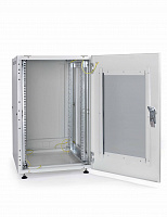 Шкаф телекоммуникационный напольный 18U (600х800) С-18U-06-08-ДС-ПГ-1-7035