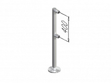 OMA-02.366.A0 Стойка нерж. 1000х400, (боковая) 2 муфты (38)