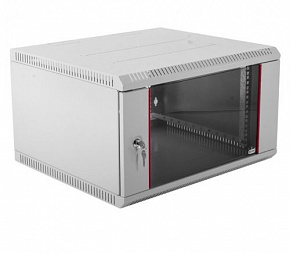 Шкаф настенный 6U (600х520) дверь стекло, разборный ШРН-Э-6.500