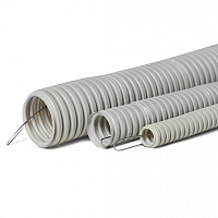 Труба гофрированная тяжелая с зондом 20 мм. "ПожТехКабель" из самозатухающего ПВХ-пластиката, гибкая