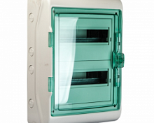 Щит распределительный навесной ЩРн-П-24 IP65 пластиковый прозрачная дверь белый Kaedra (13983)