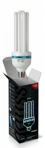 4U 220-240V 65W 6500K E27  272365 Лампа энергосберегающая Gauss