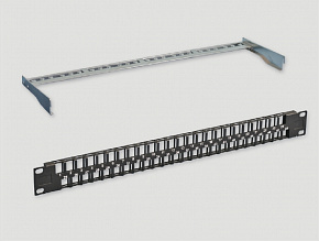 Коммутационная панель наборная 19", 1U, 48 портов под прямые UTP Keystone 	27B-00-48BL