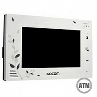 Видеодомофон цв. KCV-A374 (белый) TFT LCD7", 2 вызывные панели, до 4 мониторов,сенсорный.