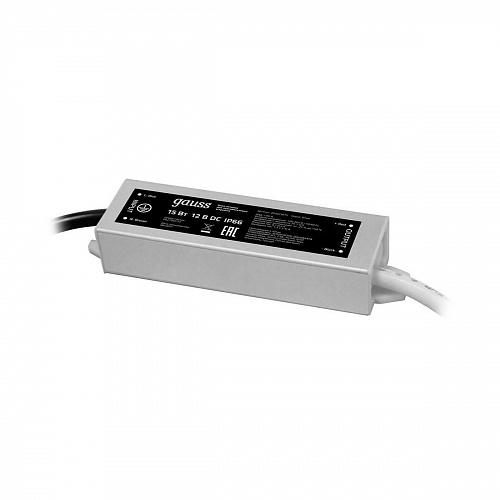 Блок питания для светодиодной ленты пылевлагозащищенный 200W 12V IP67