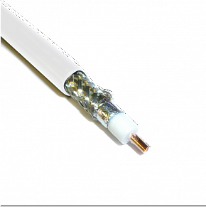 Кабель коаксиальный RG-6U lite 75 ом,CU (48%) белый 100 м