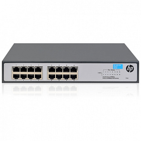 Коммутатор HP 1420 16G Switch (16 ports 10/100/1000, unmanaged, fanless, 19")(repl. for J9560A)