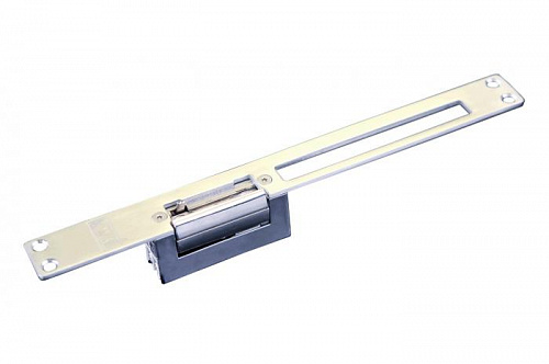 Нормально-закрытая электромеханическая защелка с рычажком механической разблокировки; DC 12В, 700 м Нормально-закрытая электромеханическая защелка с рычажком механической разблокировки; DC 12В, 700 м