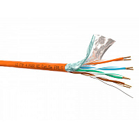 FTP 4х2х0.5 внутр.CAT 6 305м медный кабель Lancable FRLS малодымный,не поддерживающий горение,оранж.