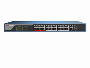 Неуправляемый PoE коммутатор DS-3E0326P-E (B) 24 портов RJ45 100M PoE