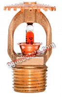 Ороситель спринклерный модели TY315, с вогнутой розеткой, К-80, 1/2", К-80, 68°С, бронза