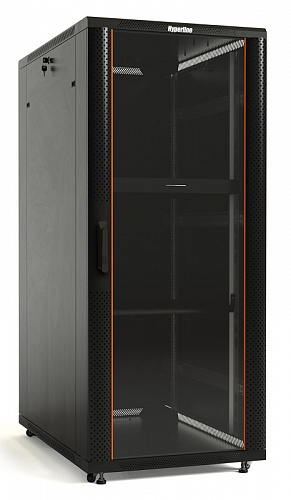 Шкаф напольный 19-дюймовый, 22U, 1166x800х800 мм (ВхШхГ), передняя стеклянная дверь TTC2-2288-AS-RAL
