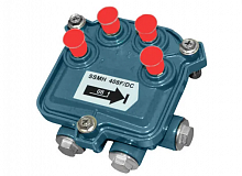 Сплиттер SSMH 204F/DC (1х2, разъем 5/8" - 2хF, 5-862МГц, 4дБ, субмагистральный с прох. пит. вх-вых)
