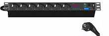 Блок розеток 19" 7 розеток Hyperline SHT-CT20-7SH-3PVY