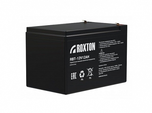 RBT-12V12AH Свинцово-кислотный аккумулятор, 12 В, 12 Ач, -15...+50°С, 150x100x100 мм, 4 кг.