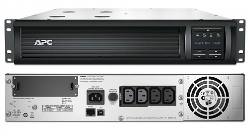 UPS APC SMART SMT1500RMI2U1500 ВА с ЖК-индикатором, стоечного исполнения высотой 2U, 230