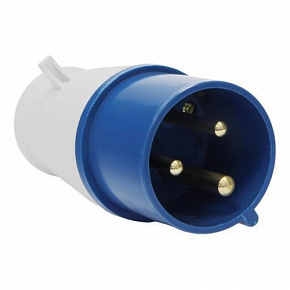 Вилка эл. каб. 32А 2P+PE 220В IP44