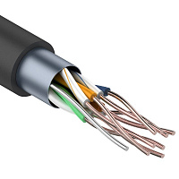 FTP 4х2х0.5 НАРУЖНЫЙ CAT 5e 305м медный кабель REXANT 01-0146