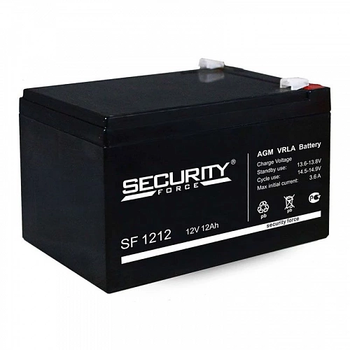 Аккумулятор  12 А/ч, 12В (Security Force) SF1212