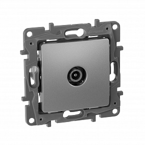 Розетка телевизионная Legrand 672465 оконечная алюминий