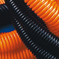 Труба ПНД гибкая гофр. д.16мм, лёгкая с протяжкой, 100м, цвет оранжевый 71916 DKC