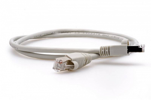Коммутационный шнур экран. RJ45-RJ45 S/FTP Cat.5e, 2 метра, серый