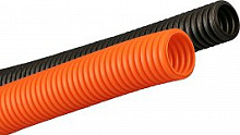 Труба гофрированная ПНД 20мм без протяжки тяжелая оранжевая (100м) (70520)