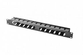 Органайзер кабельный горизонтальный 19" 1U с крышкой ГКЗ-1U-9005 