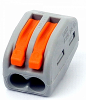 Колодка BLOX 0,08х2,5 на 2 провода (уп.200шт) аналог (WAGO 222-412) с рычагом