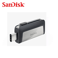 Флешка USB SANDISK Ultra Dual 64Гб, USB3.0, серый и узор [sdddc2-064g-g46]