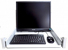 Выдвижная KVM консоль RackNode™ 19", 2U, LCD монитор 17" 1280x1024, VGA/DVI, RN-KVM17-S