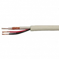 RG-59 micro +2х0,75 К кабель комбинированный 75 Ом, 2х0,75  белый (бухта 200м)