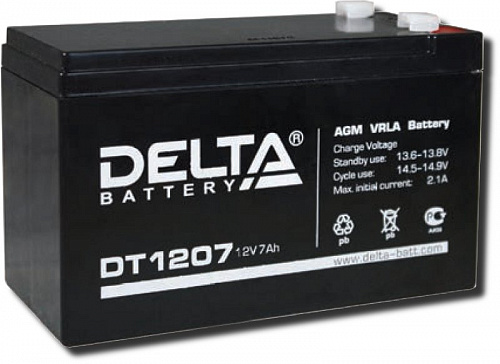 Аккумулятор   7 А/ч, 12В (Delta) DT1207