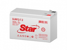 DJW12-7.2 STAR, Аккумулятор свинцовый 12В-7Ач 151x65x100, F2