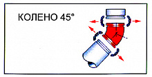 Колено 45° ДИНАРМ, крашенное, 10" (273.0 мм), Ру = 2.5 МПа, по FM - 2,0 МПа