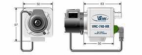 Видеокамера уличная цв. VZN-740-HR, металл корпус ЭВС