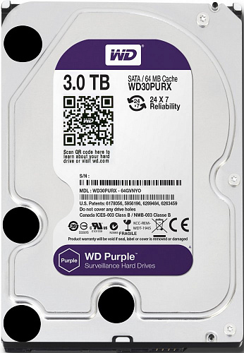 HDD-SATA ||| 3000 Gb жесткий диск 3.5" Western Digital Purple