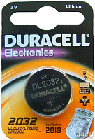 Батарейкa DURACELL CR2032, 3 В 